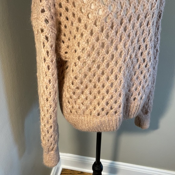 Wool and mohair Reserved sweater chunky soft - Picture 3 of 12